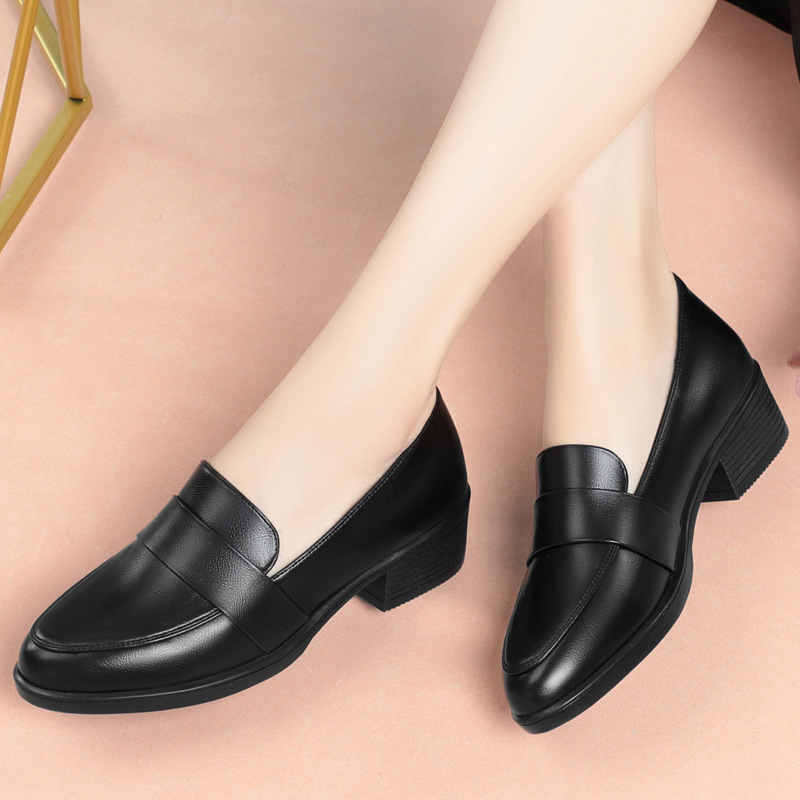 British Style Shallow Pointed  - Leather Work Women Shoes recension och pris