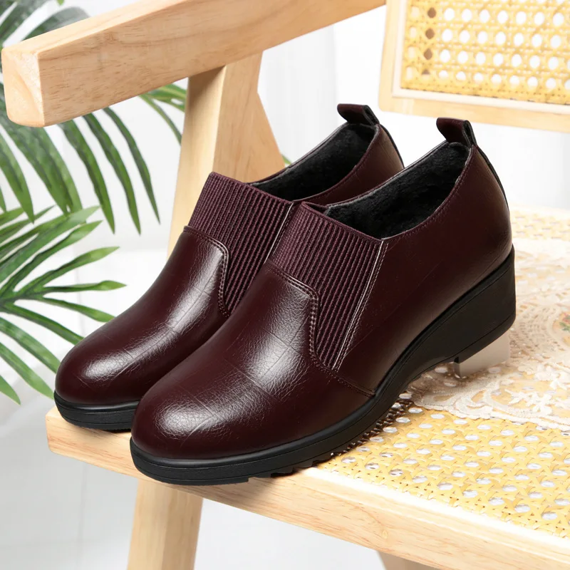 4.5cm Comfortable Deep Mouth S - Leather Work Women Shoes recension och pris