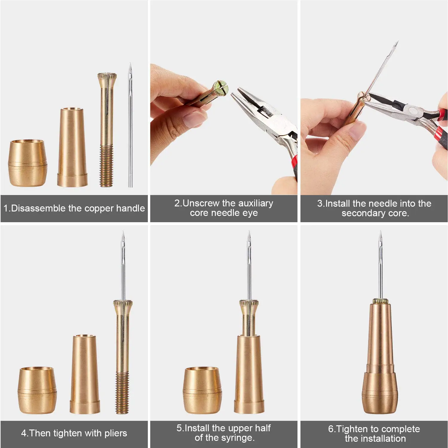 Leather Stitching Kit w/Copper - Leatherwork Thread recension och pris