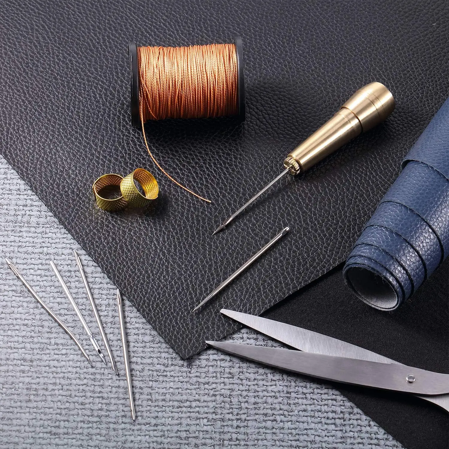 Leather Stitching Kit w/Copper - Leatherwork Thread recension och pris