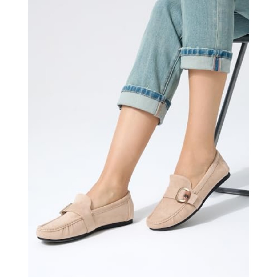 UBFEN Womens Loafers Slip On C - Leather Work Women Shoes recension och pris