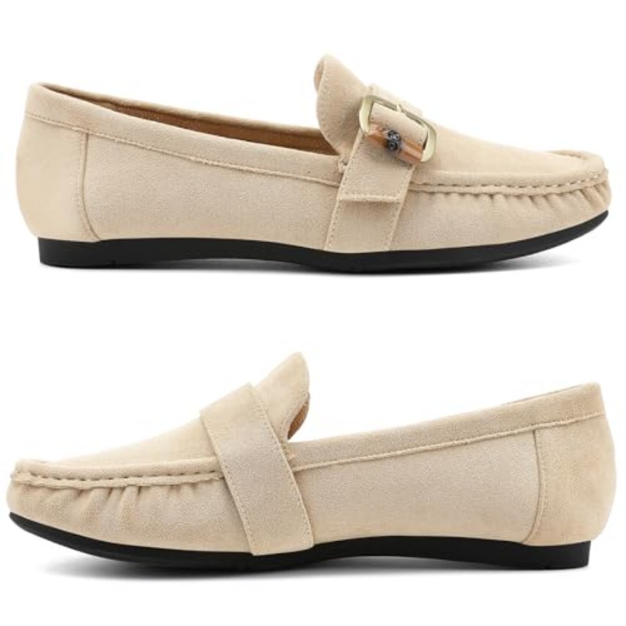 UBFEN Womens Loafers Slip On C - Leather Work Women Shoes recension och pris