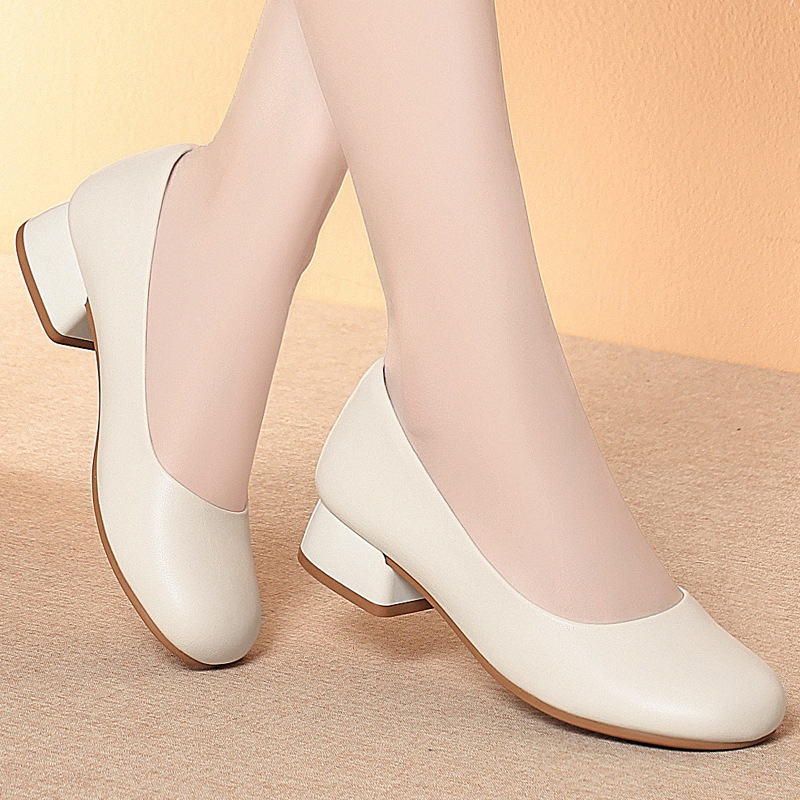 3cm Breathable Comfortable All - Leather Work Women Shoes recension och pris