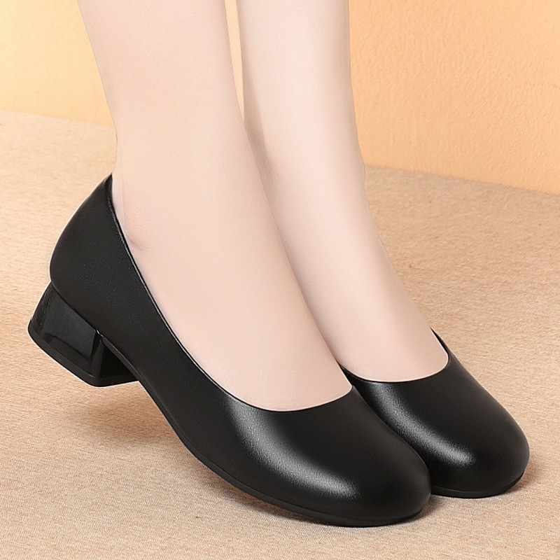 3cm Breathable Comfortable All - Leather Work Women Shoes recension och pris