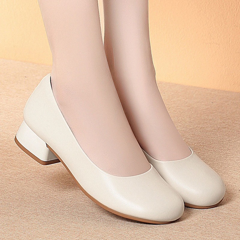 3cm Breathable Comfortable All - Leather Work Women Shoes recension och pris
