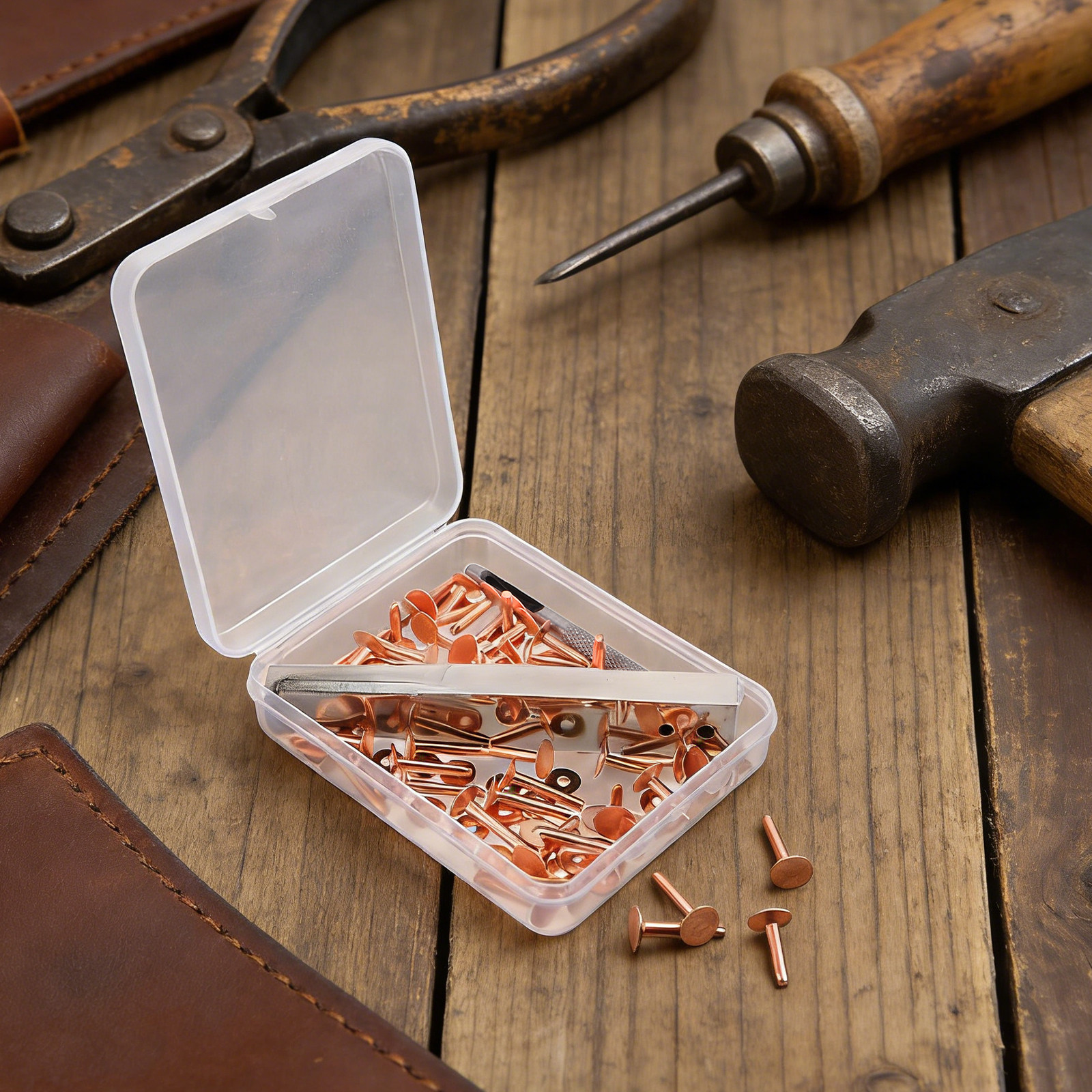 1Set Copper Rivet Setter Tool  - Leatherwork Rivet Setter recension och pris