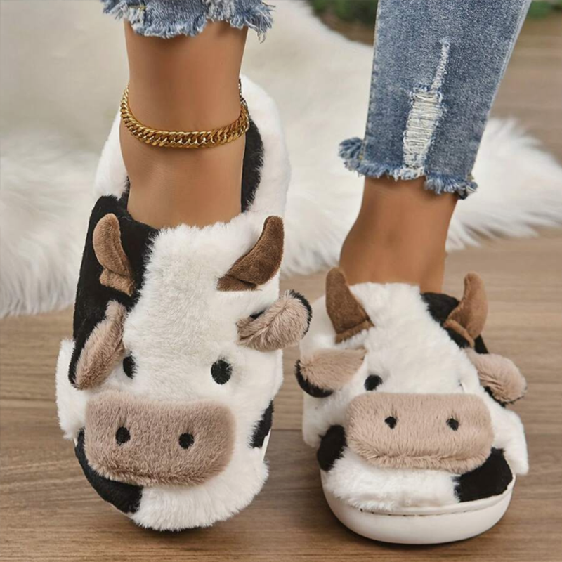 Soft Cow Slippers for Women -  - Leather Work Flats recension och pris