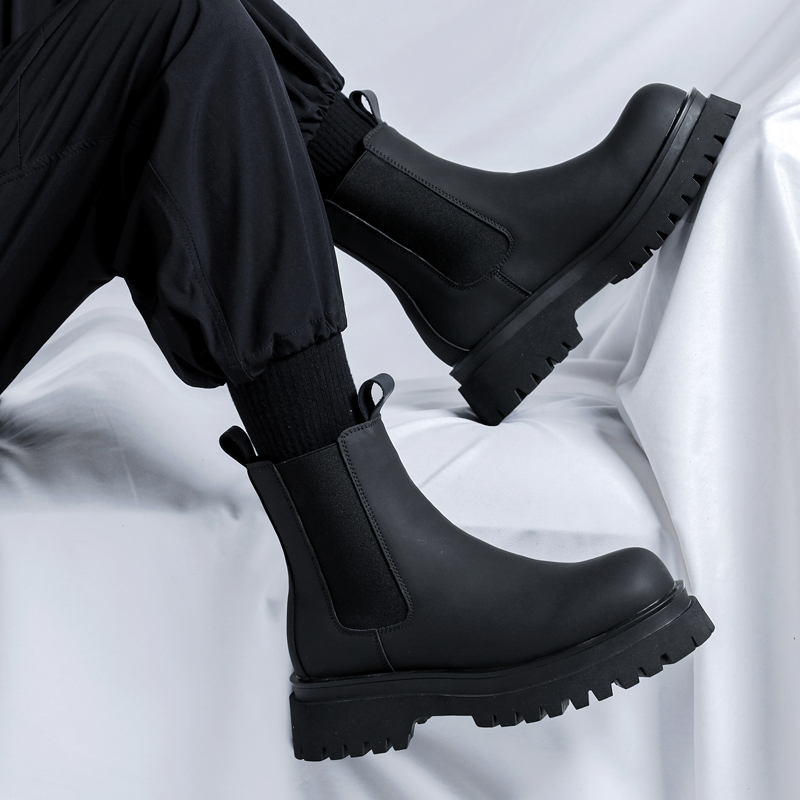 2026 Platform Black High Top B - Leather Work Flats recension och pris