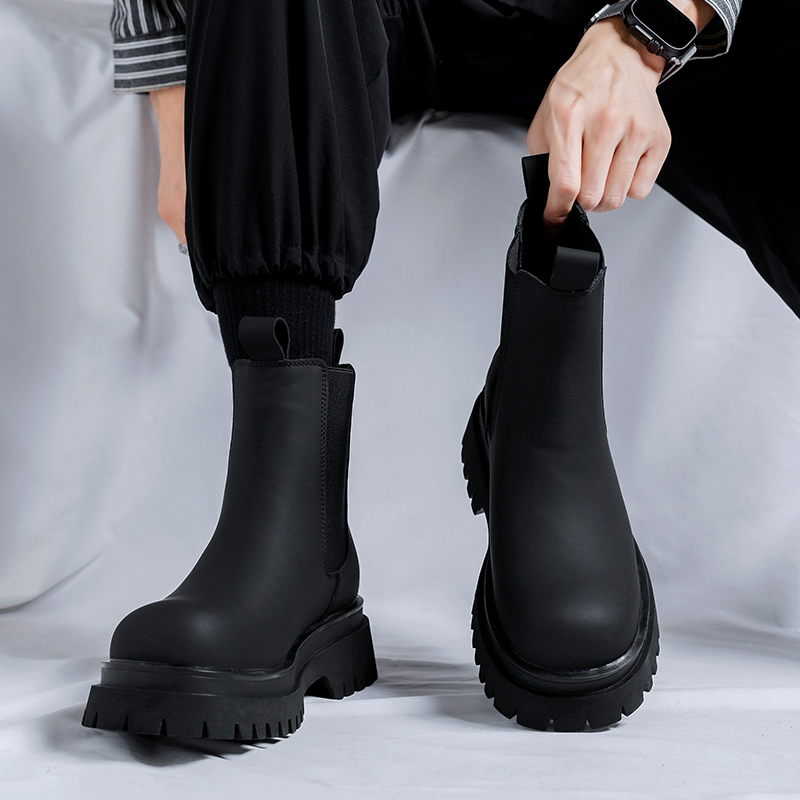 2026 Platform Black High Top B - Leather Work Flats recension och pris