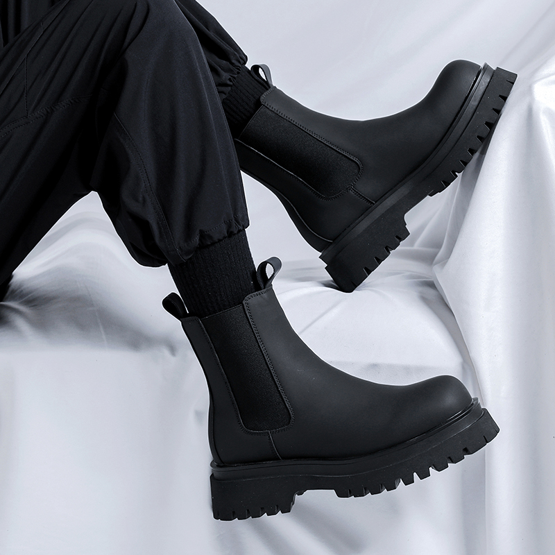 2026 Platform Black High Top B - Leather Work Flats recension och pris