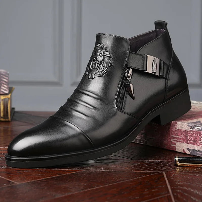 High Quality Men Ankle Boots P - Leather Work Dress recension och pris