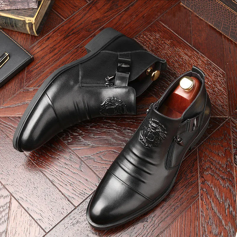 High Quality Men Ankle Boots P - Leather Work Dress recension och pris