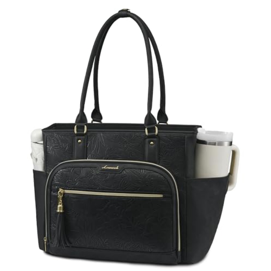Laptop Tote Bag for Women With - Leather Work Bag Laptop recension och pris