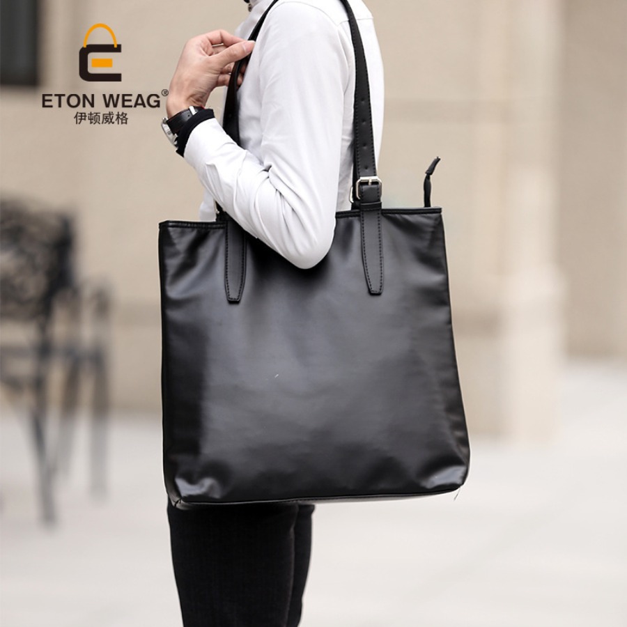 【New Arrival】Men's Large Leath - Leather Work Bag Laptop recension och pris