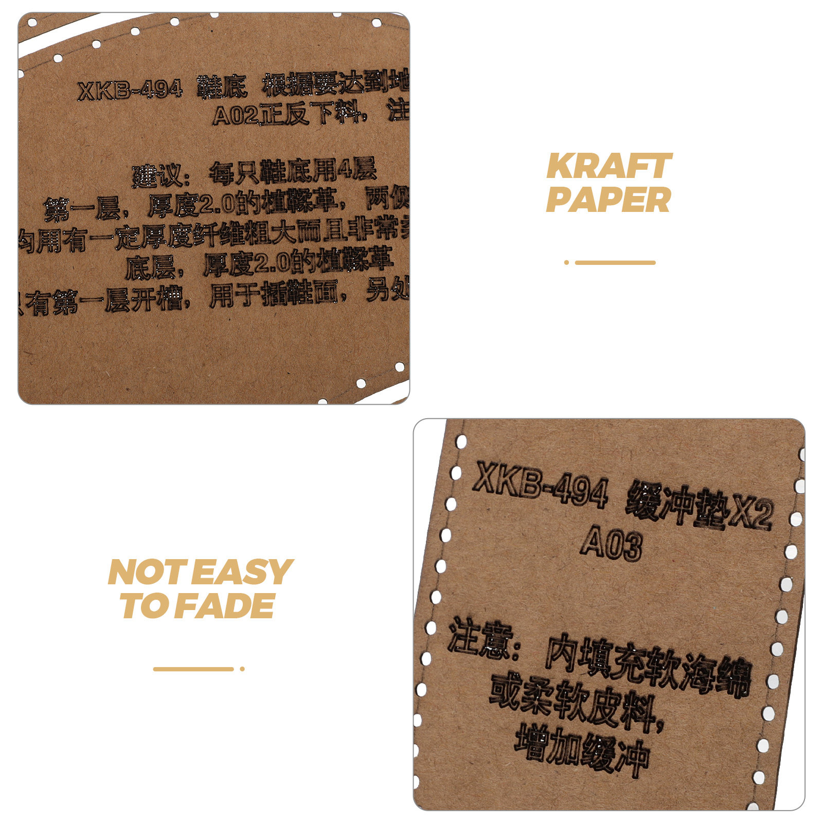 1Set Slipper Pattern Kraft Pap - Leatherwork Free Patterns recension och pris