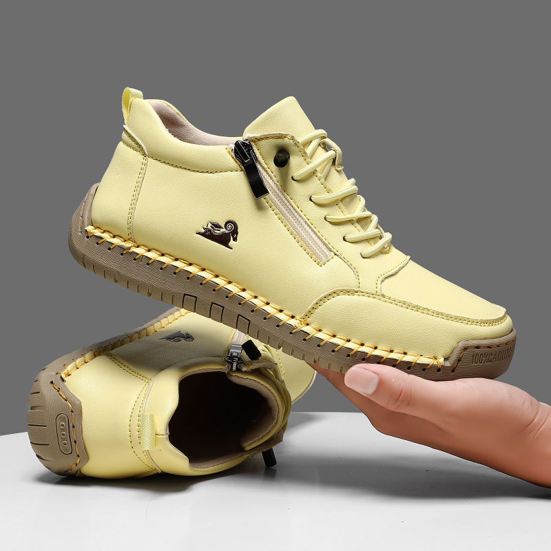 Women's Sneakers Handmade Leat - Leather Work Flats recension och pris