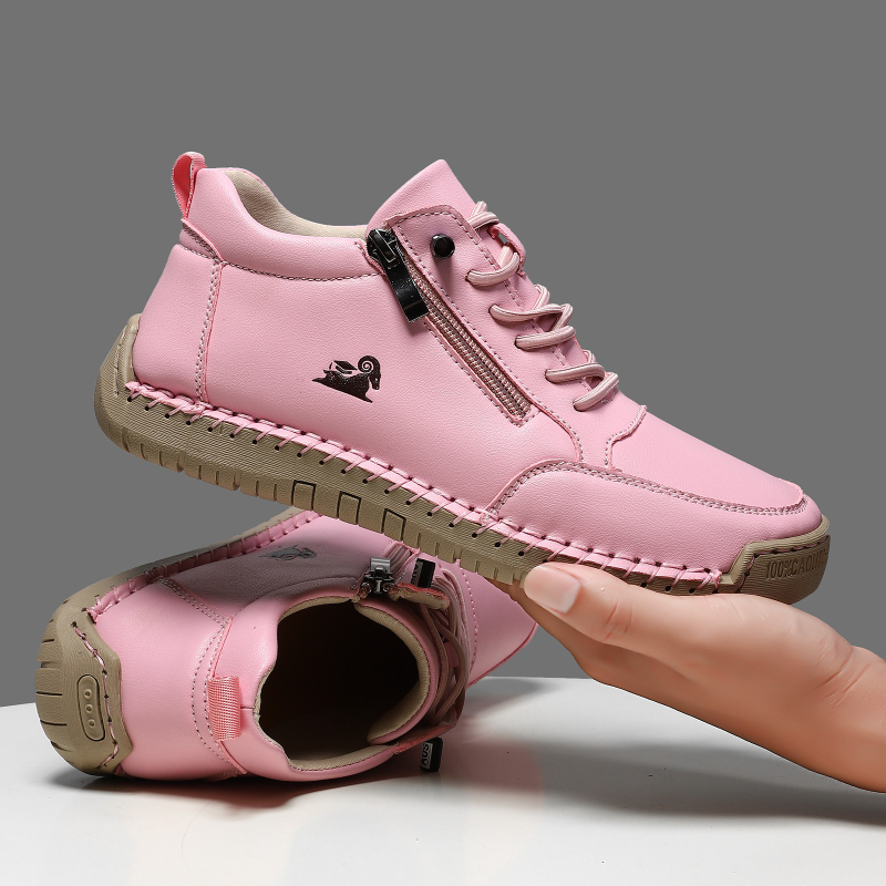 Women's Sneakers Handmade Leat - Leather Work Flats recension och pris