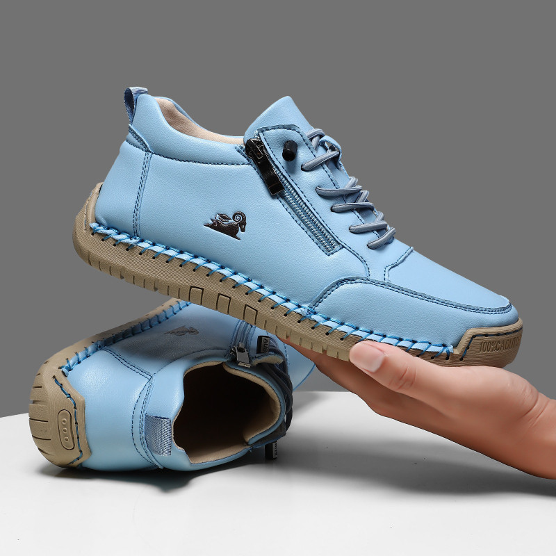 Women's Sneakers Handmade Leat - Leather Work Flats recension och pris