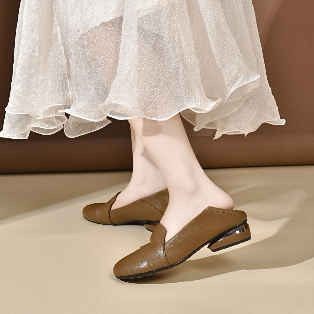 Women's shoes 2026 autumn low  - Leather Work Women Shoes recension och pris