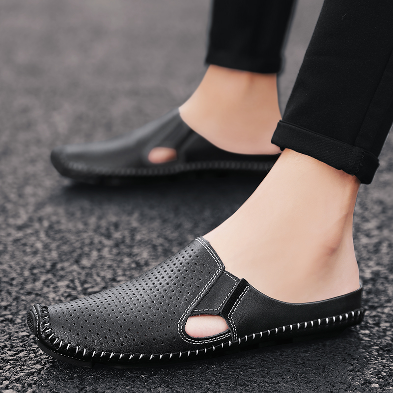 Half Slipper for Men Sandals 2 - Leather Work Flats recension och pris