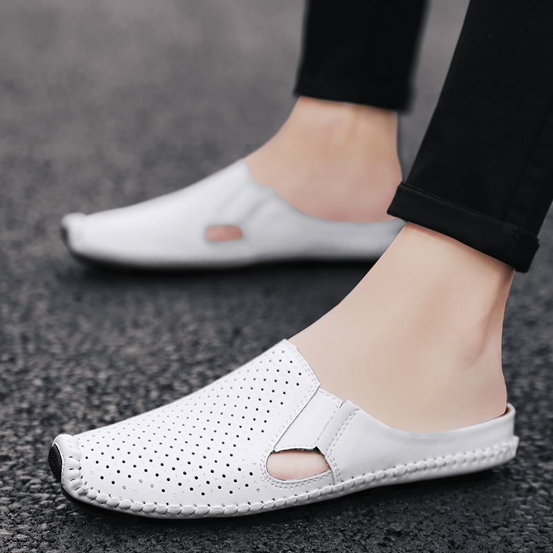 Half Slipper for Men Sandals 2 - Leather Work Flats recension och pris