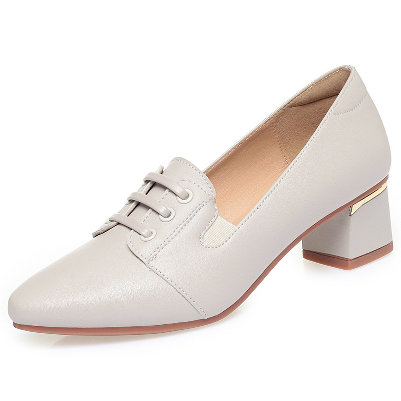 All Match Pointed Toe Breathab - Leather Work Women Shoes recension och pris